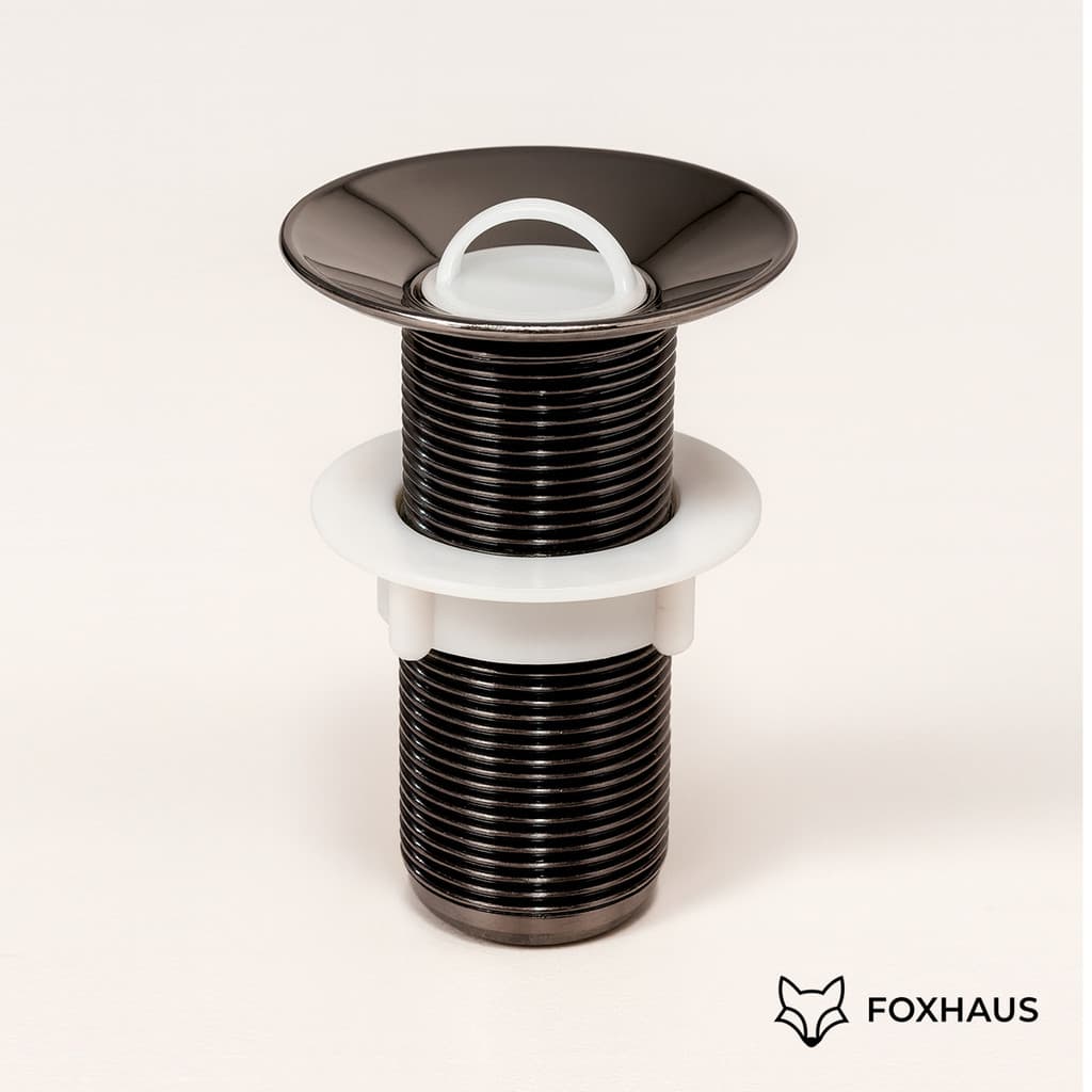 Válvula Branca V8 7/8 com Tampa para Lavatório Pia Cozinha Cuba Lavabo Tanque Onix