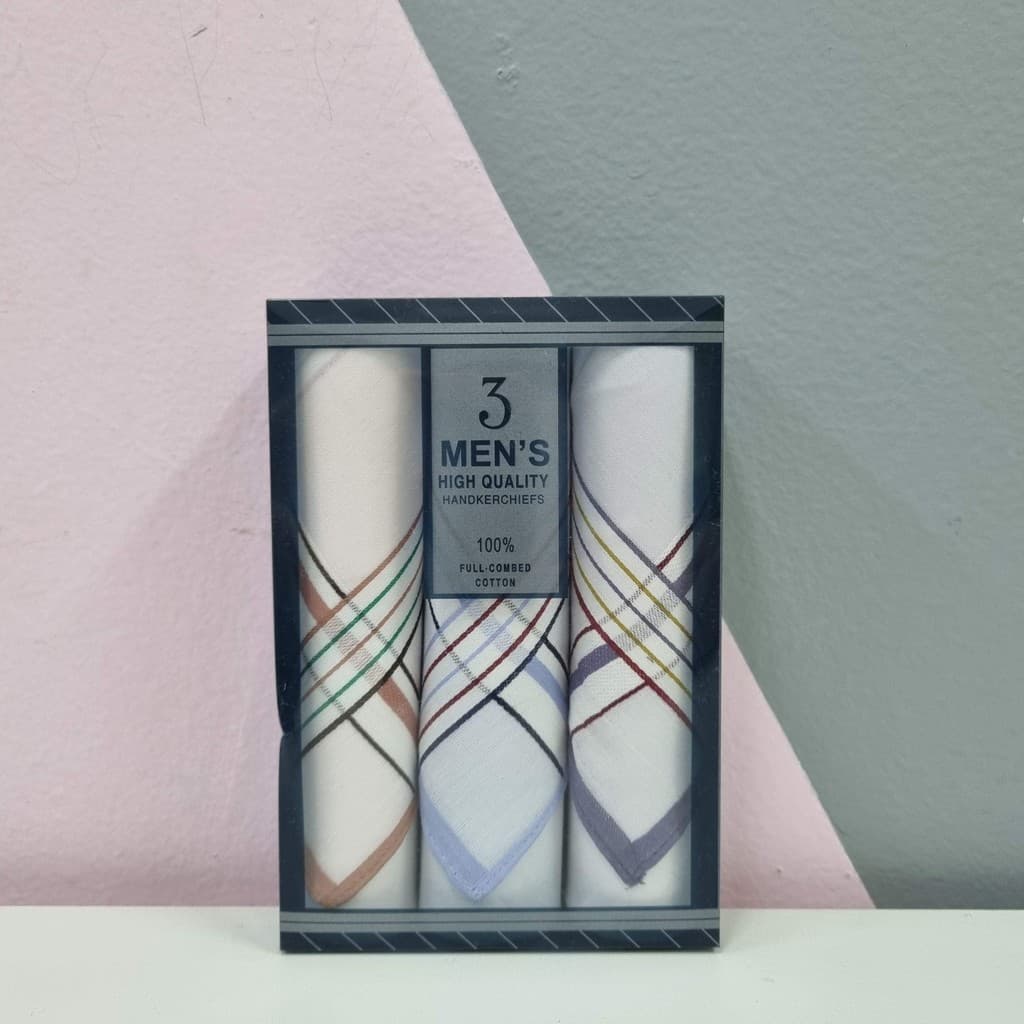 Lenço Tecido Bolso Terno Social Masculino Algodão Kit 3un