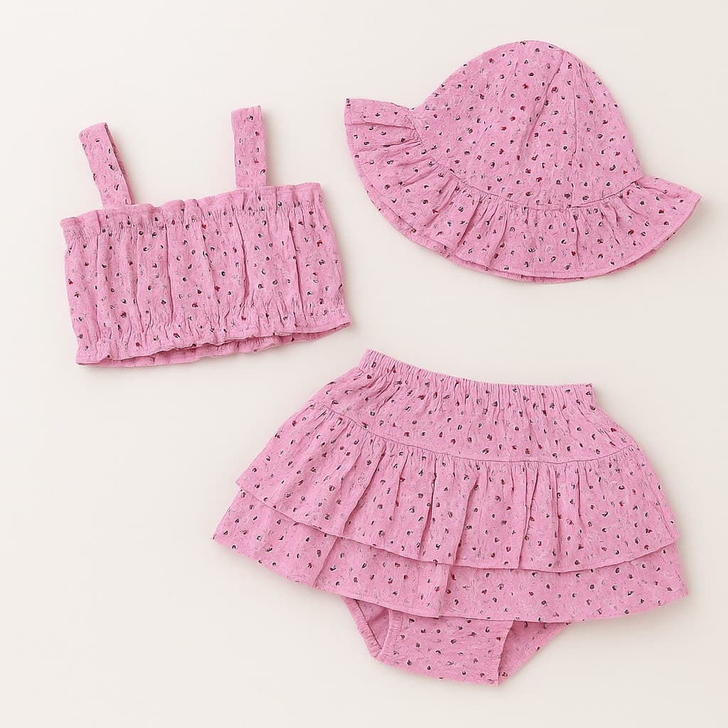 Conjunto Bebe Verão Menina Banho De Sol Estampas Sortidas