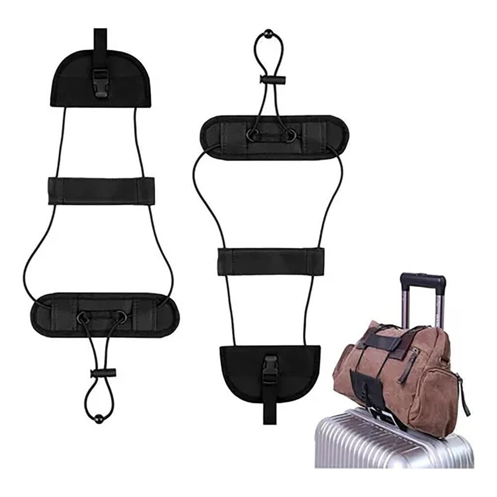 Cinta Elástica Para Prender Bagagem Na Mala De Viagem Preto