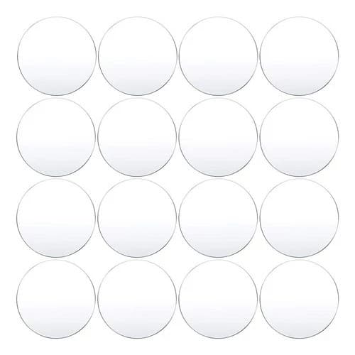 Kit Base Redonda Acrílico Transparente Para Biscuit e Artesanato com 15 Unidades