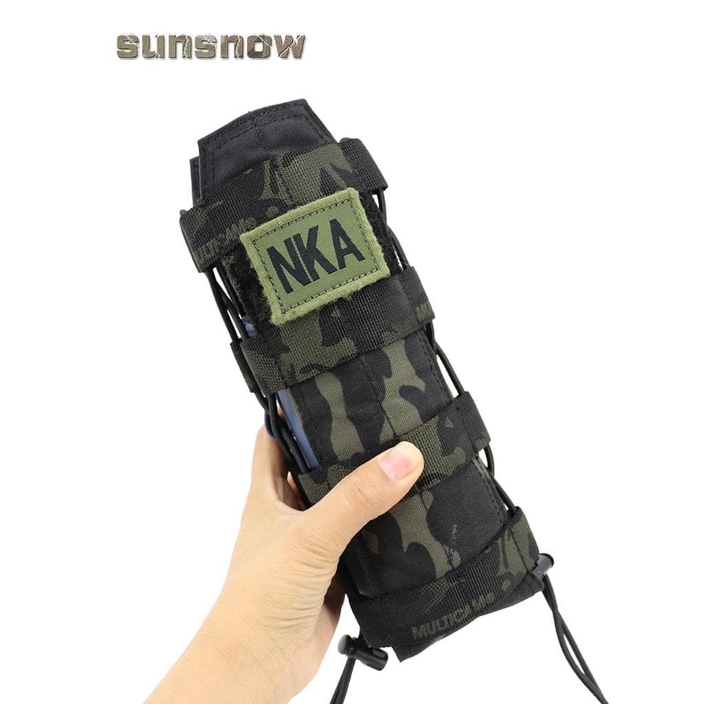 [Sun Snow Made] Grande Ventilador Militar Multifuncional Longo Suporte para Copo de Água Suporte para Garrafa de Água Su
