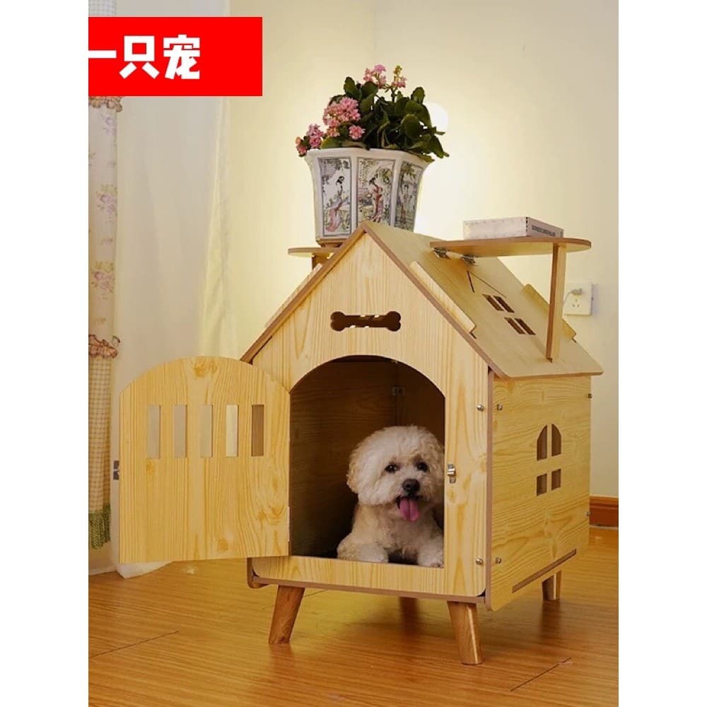Canil maca de gato quatro estações Universal inverno quente casa de gato de madeira casa de cachorro Pet cão Villa quart