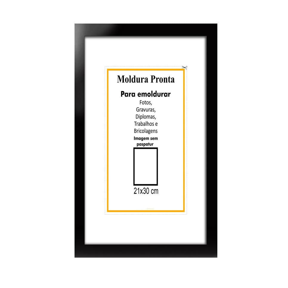 Porta-Certificado A4 (21x30 cm) – Para Diploma e Foto, Com Vidro, Moldura Preto ou Branco, Fabricação Própria