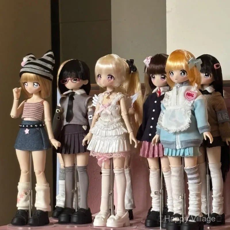 1/6 BJD Blind Box Série Miralab 'Não Toque na Minha Franja' Boneca BJD com Articulações Móveis Conjunto de Transplante W