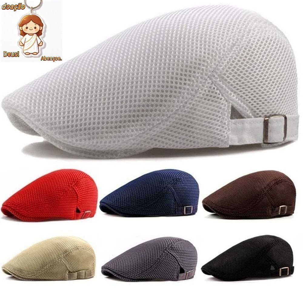 SUBEI Chapéu De Boina Homem Newsboy Mesh Golf