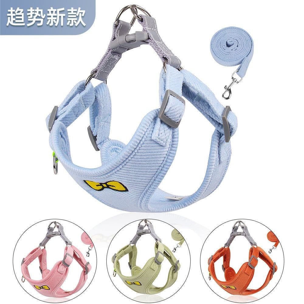 Novo produto em estoque: Coleira retrátil para cães e gatos, tamanho pequeno, estilo colete de pelúcia com alça refletiv