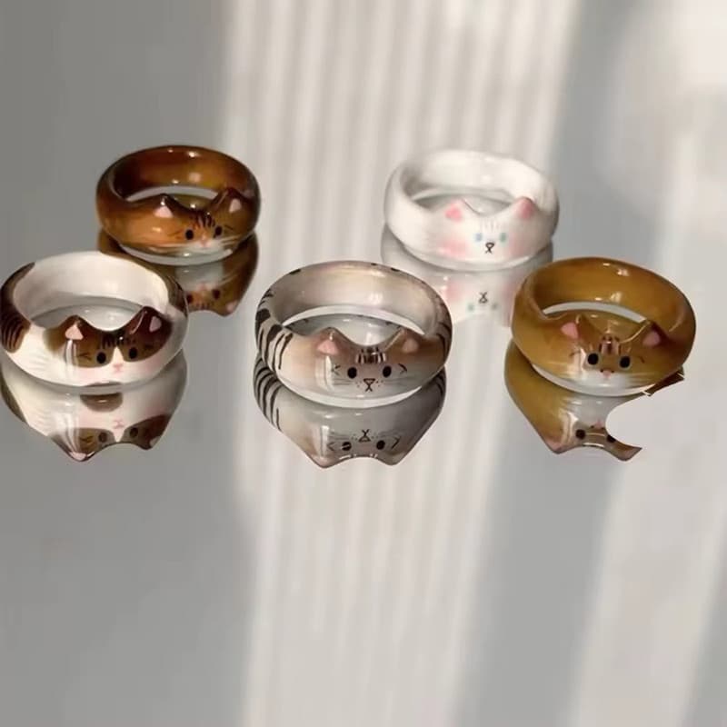 anel gatinho cerâmica tamanho 16 escolha modelo