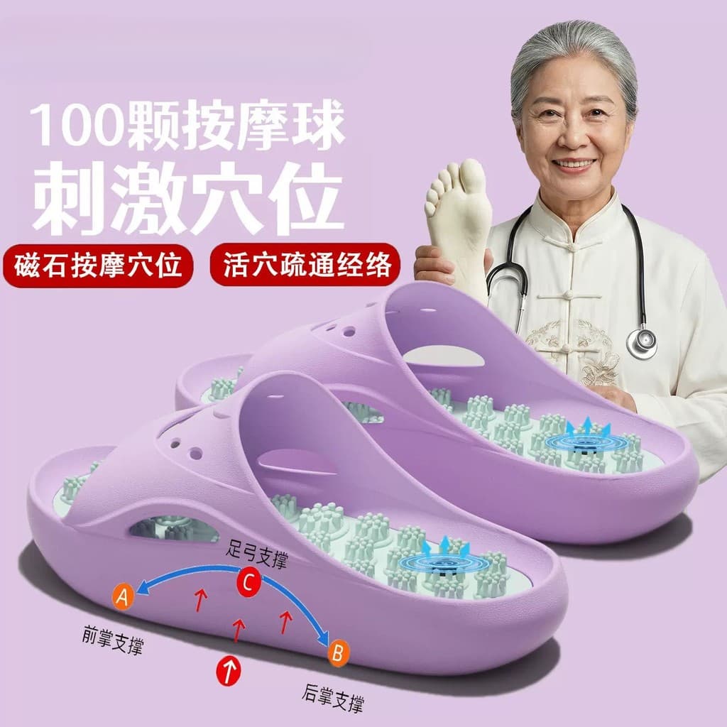 Chinelos de massagem nos pés feminino 2026 novo estilo uso doméstico banheiro antiderrapante pé meridiano dragagem Shiat