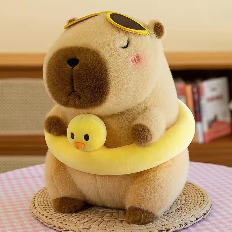 Capivara De Pelúcia Fofa Kapi Bala | Presente De Boneca Macia Para Menina Brinquedo Fofo De Verão