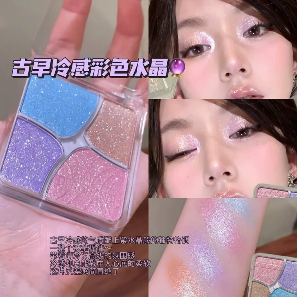 Antigo sentimento frio destaque sombra azul rosa roxo ouro quatro cores Strobe diamante destaque Festival de música diár