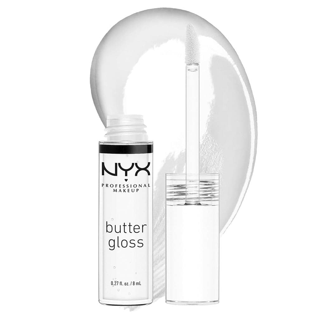 NYX PROFESSIONAL MAKEUP Butter Gloss, Brilho Labial Não Pegajoso - Sugar Glass, Transparente