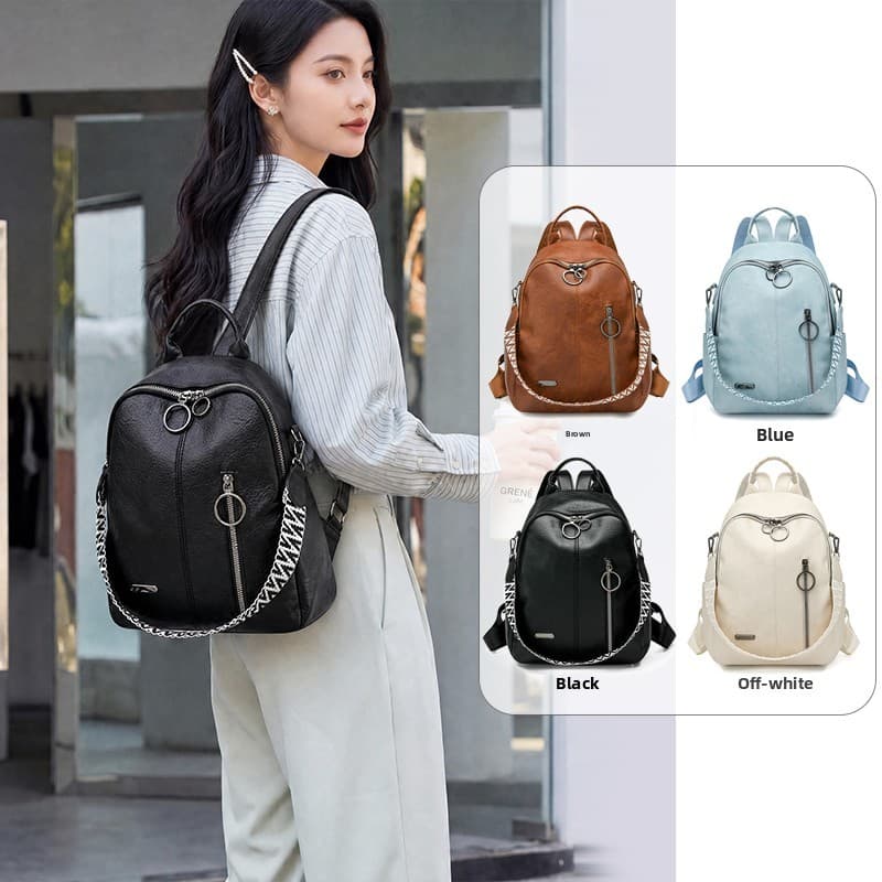 Mochila Feminina de Nylon Moderna, Grande Capacidade, Bolsa Escolar para Meninas, Mochilas de Viagem Impermeáveis