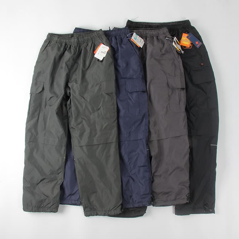 Comércio exterior outono inverno forro de lã masculino quente Casual calças esportivas japonês único ao ar livre à prova
