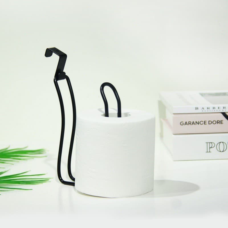 Toalheiro de cozinha sem perfuração, rack de parede para banheiro, gancho para rolo de papel, cabide de banheiro, guarda