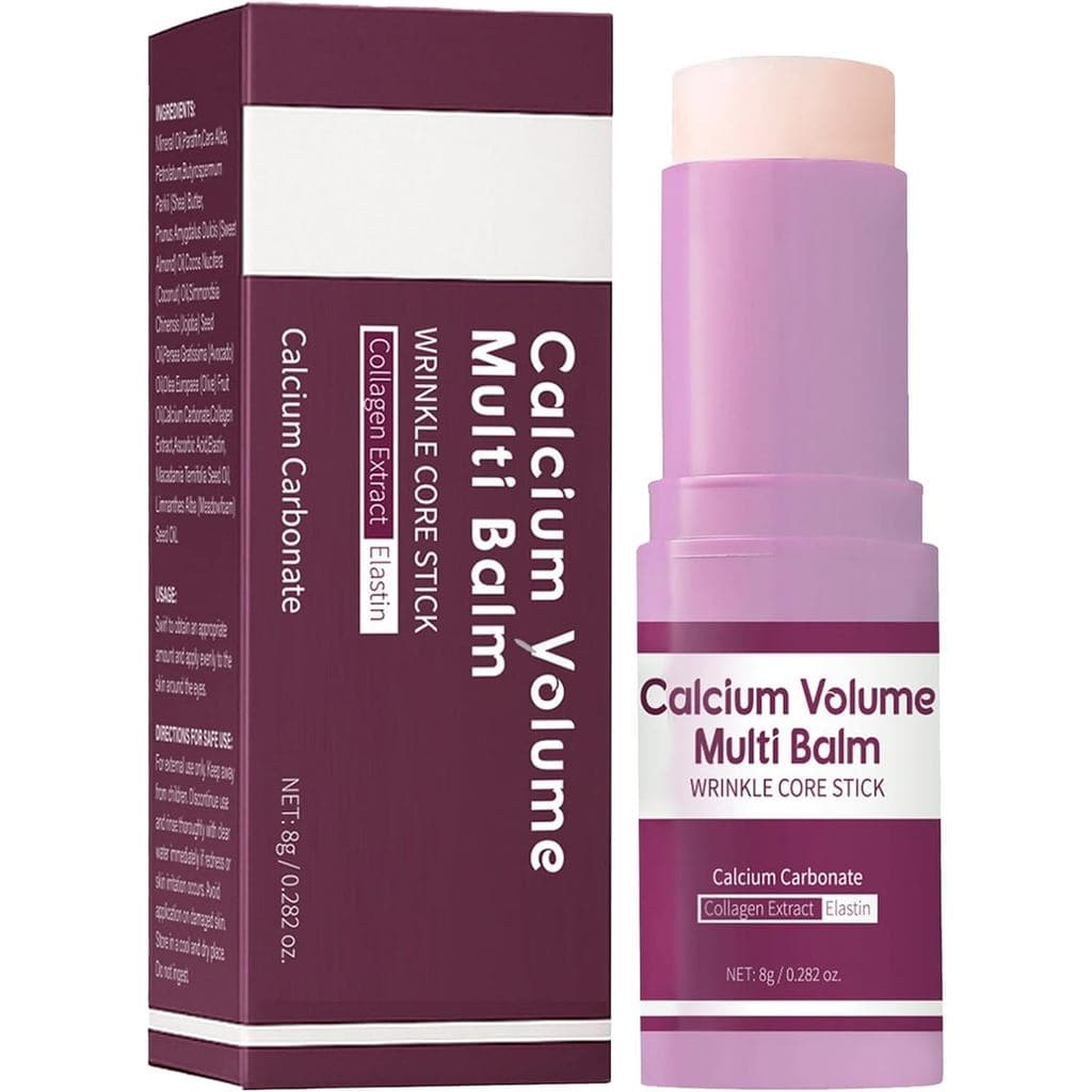 Bálsamo Multiuso de Cálcio, Bálsamo Multiuso para Volume com Cálcio, Bastão Hidratante de Colágeno Coreano, Creme Intens
