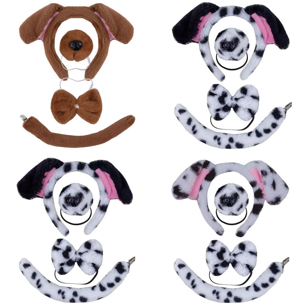 Halloween Animal Cocar Pudim Cão Dos Desenhos Animados Bonito Rosto Lavagem Headbands Acessórios Para O Cabelo De Pelúci