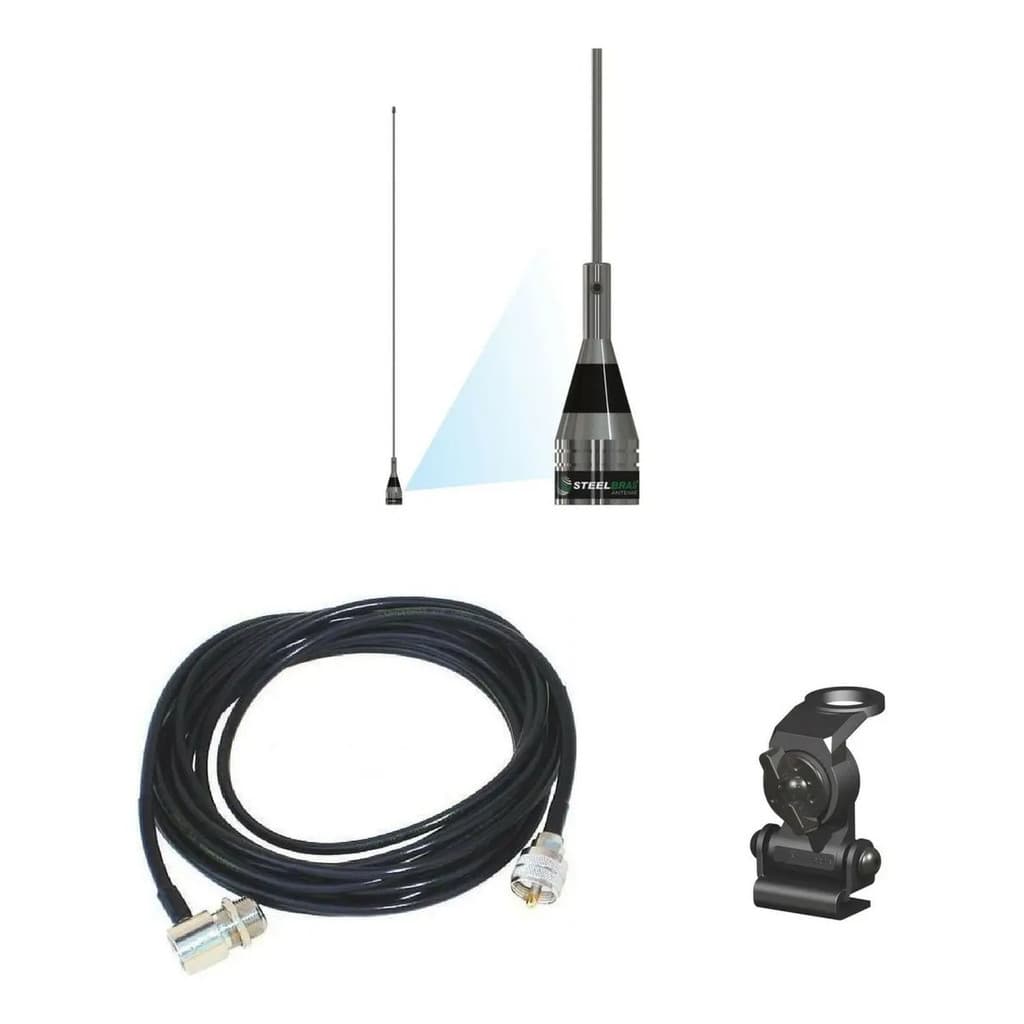 Antena Veicular Vhf 1/4 O Cabo 5m S Porta Mala Mini Ap0186