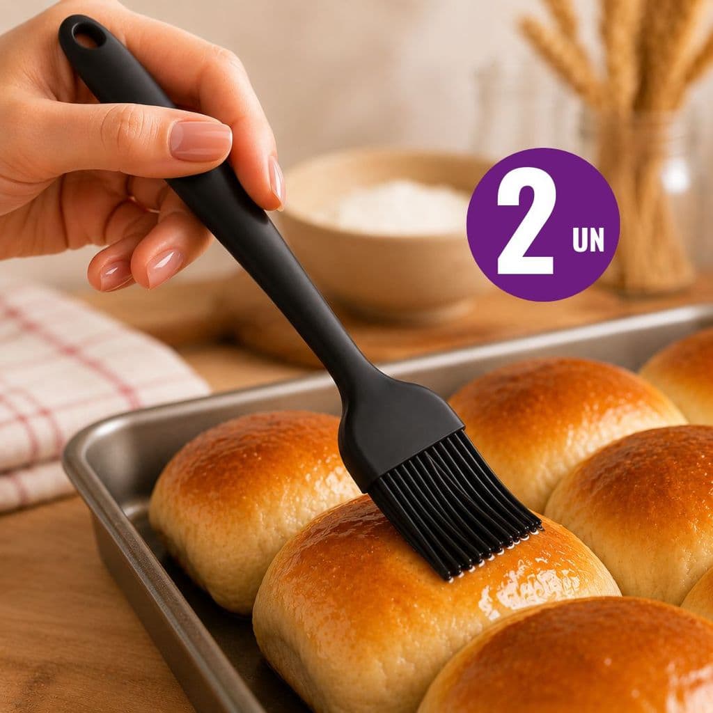 Pincel Para Untar Formas | 2 Unidades Silicone Culinário Passar Óleo Azeite Manteiga