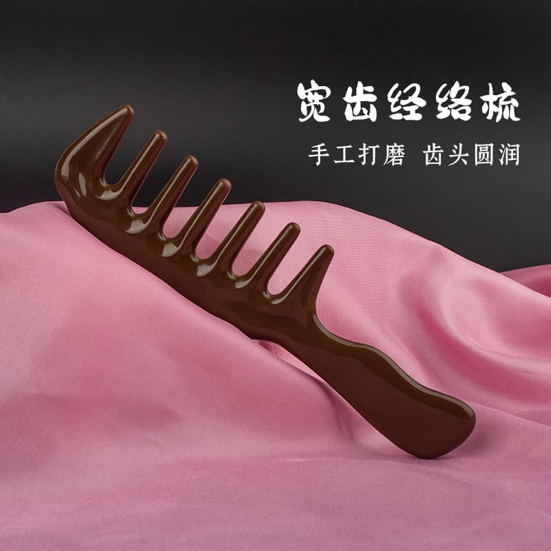 [Estoque pronto] Pente de dente largo espesso massagem feminino pente de ondulação de cabelo longo pente de massagem cab