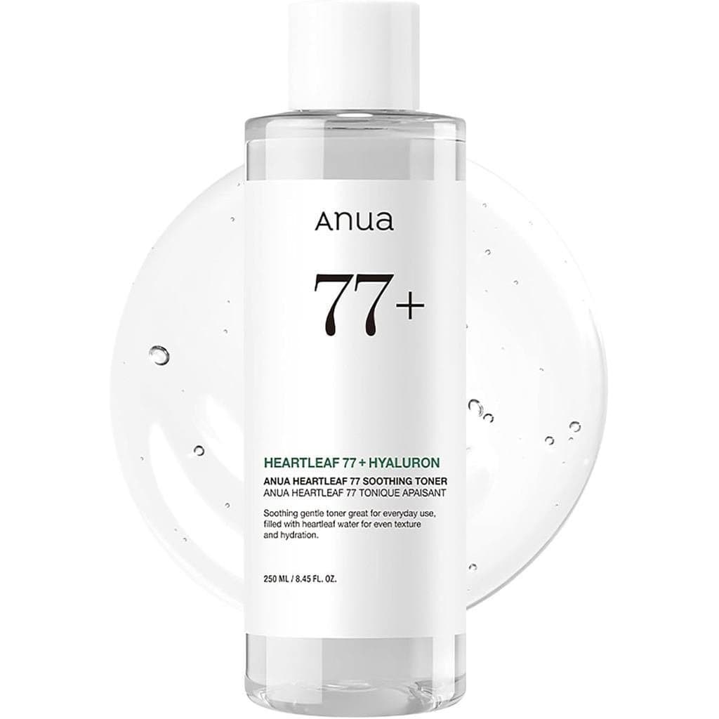 Loção AnuaHeartleaf77hing, Tônico Facial Hidratante e Calmante, Com componente de ácido hialurônico, Leve e Hidratante,