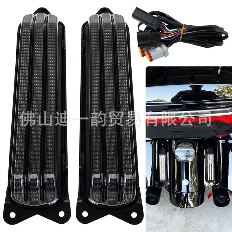 Motocicleta LED guarda-lamas traseiro luz para Harley Glider