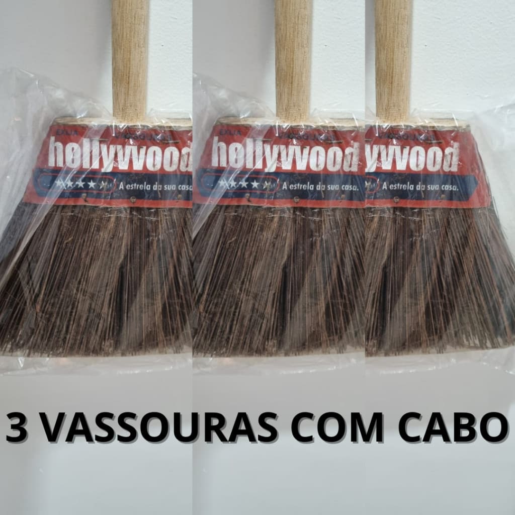 Kit 3 Vassouras Piaçava Naturais: Praticidade e Sustentabilidade para Sua Limpeza!11