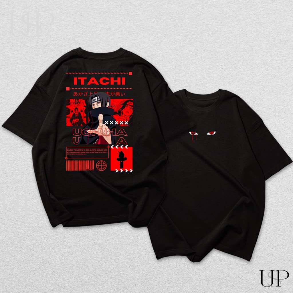 Camiseta Camisa Itachi Uchiha Naruto Anime Sharingan Mangekyo Lançamento Anime Premium Envio Rapido