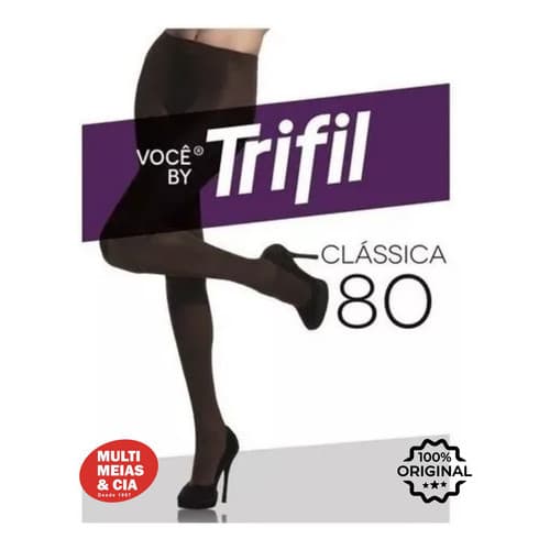 Meia Calça Feminina Adulto Clássica Fio 80 Trifil