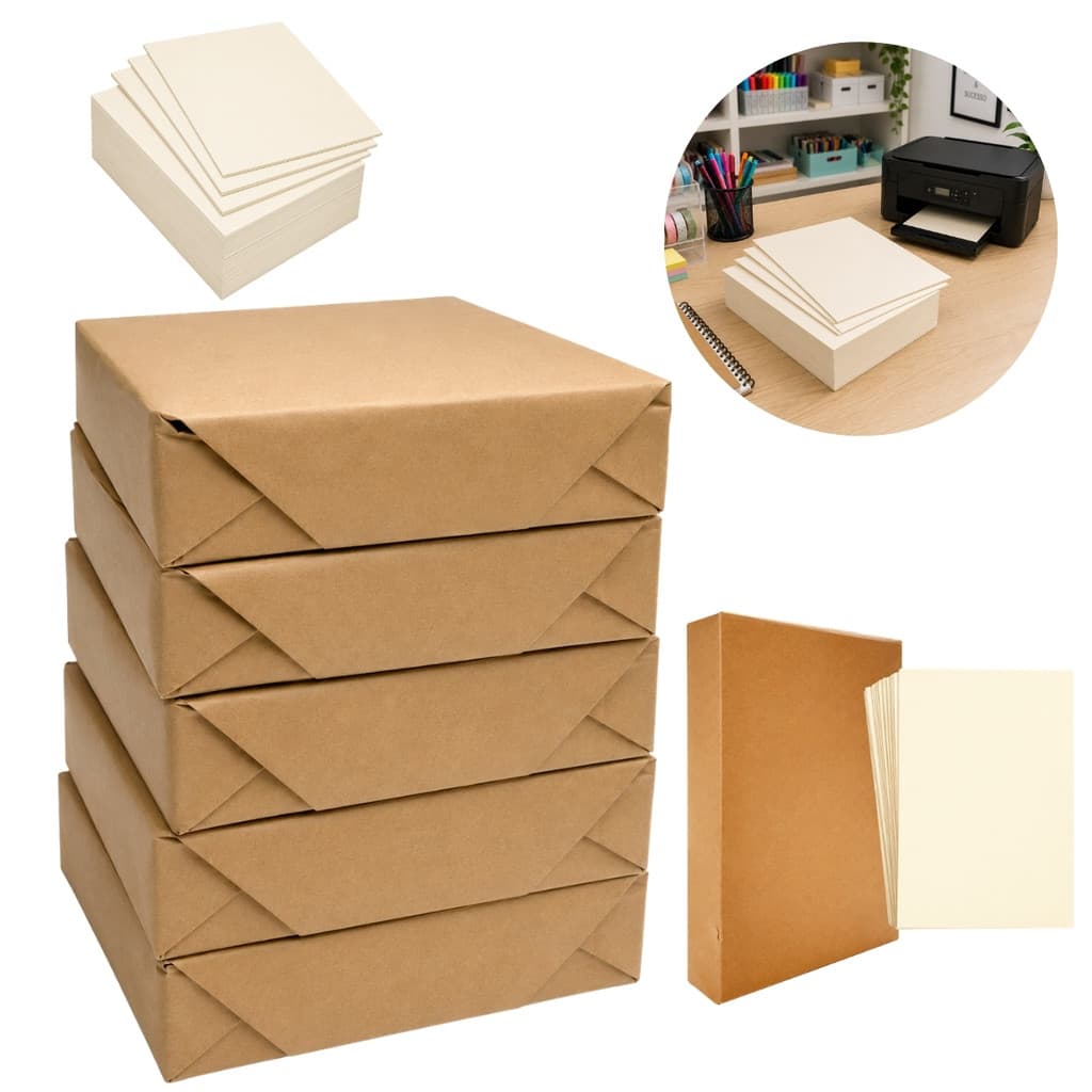 Caixa 10 Pacotes com 500 folhas Papel Sulfite A4 70g 210mmx297mm - Reciclado
