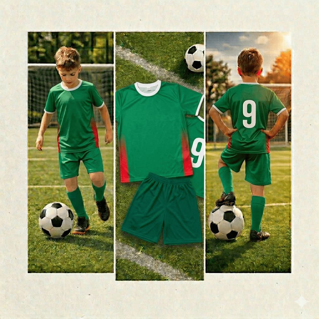 Oferta Kit Infantil Futebol Camisa Short Masculino Para Quadra
 Escudo Bordado
