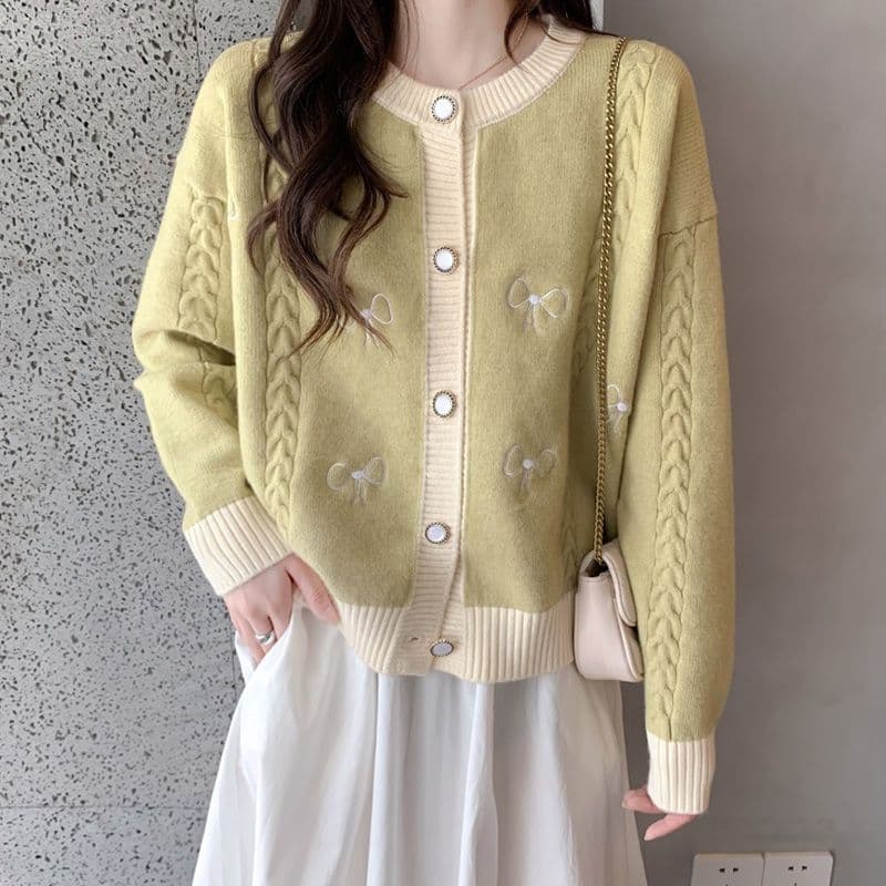 Outono novo estilo início da primavera camisola feminina Cardigan jaqueta de malha feminina topo moda outono inverno