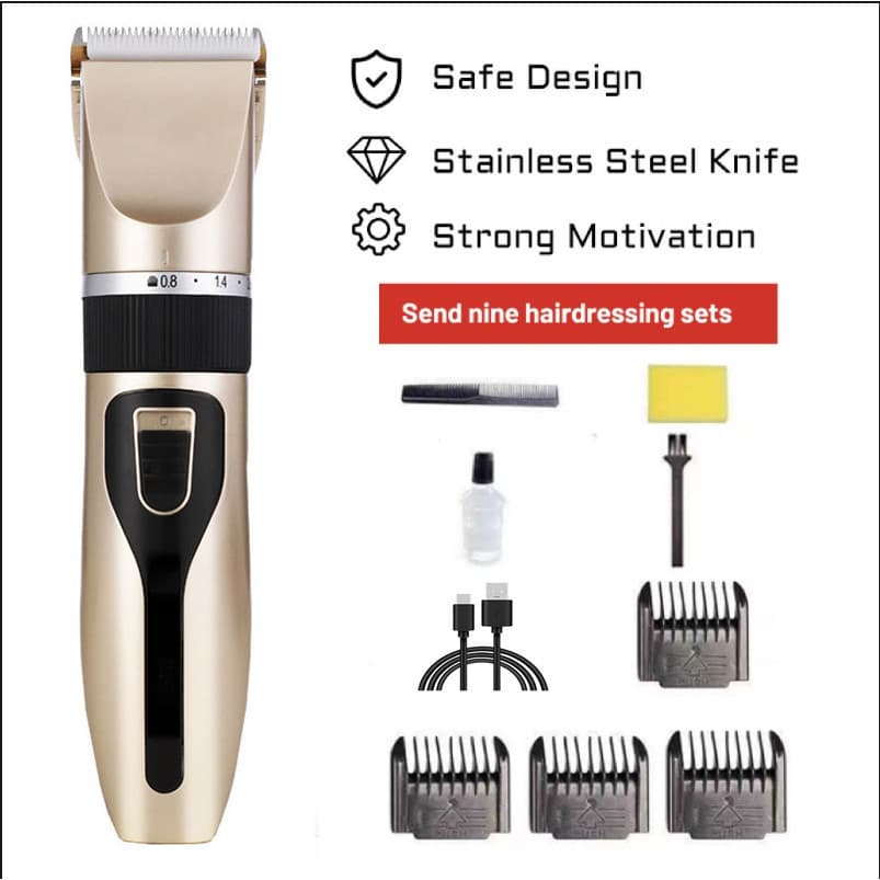 Máquinas de cortar cabelo recarregáveis, barbeadores masculinos, aparadores sem fio, produtos de higiene pessoal