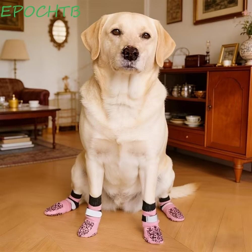 Meias Antiderrapantes Para Cães EPOCHTB , Ajustáveis Anti Lambidas Sapatos De Cachorro , Capas Refletivas Pés