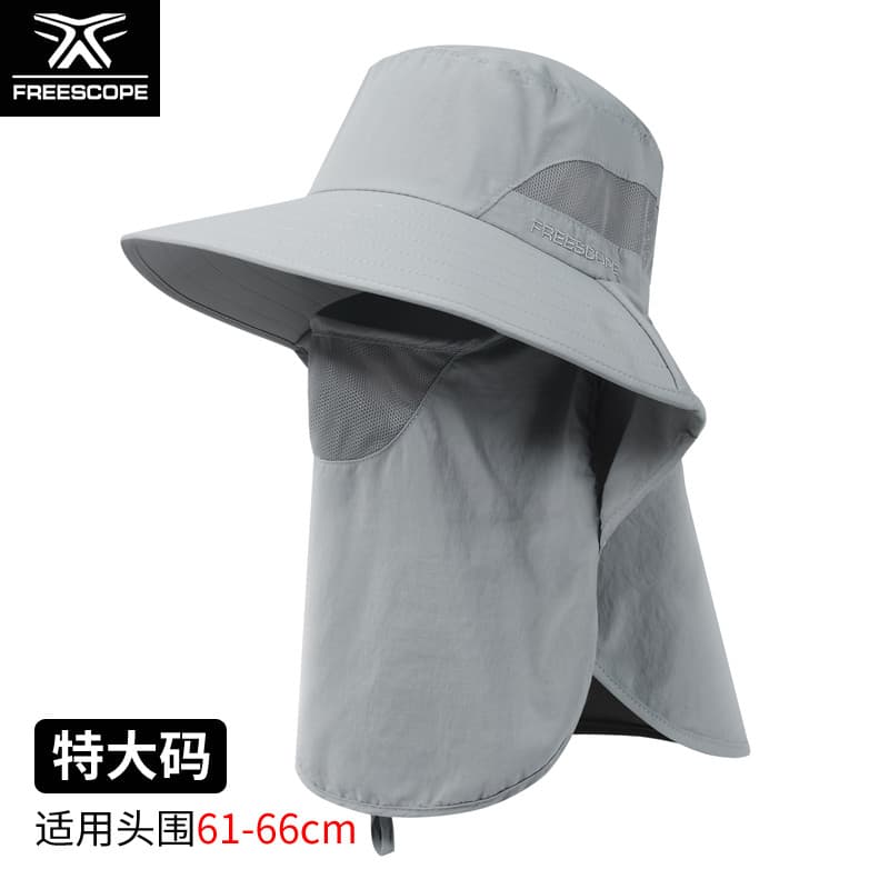 Chapéu de balde Plus Size de secagem rápida Proteção de pescoço Proteção facial Respirável Aba grande Chapéu de proteção