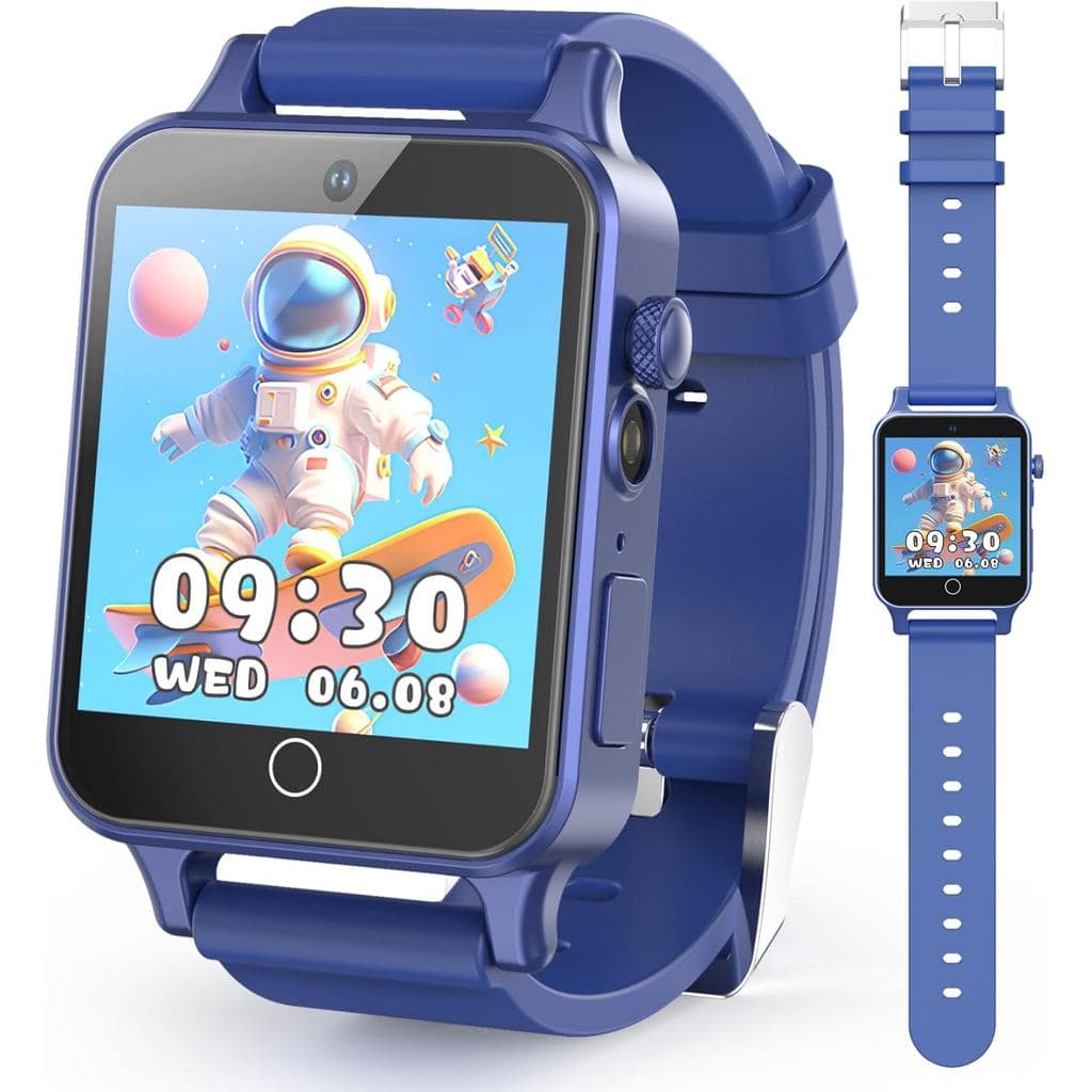 Brinquedo smartwatch para meninos de 5 a 12 anos, 30 jogos, relógio com tela sensível ao toque HD, audiolivros, desperta