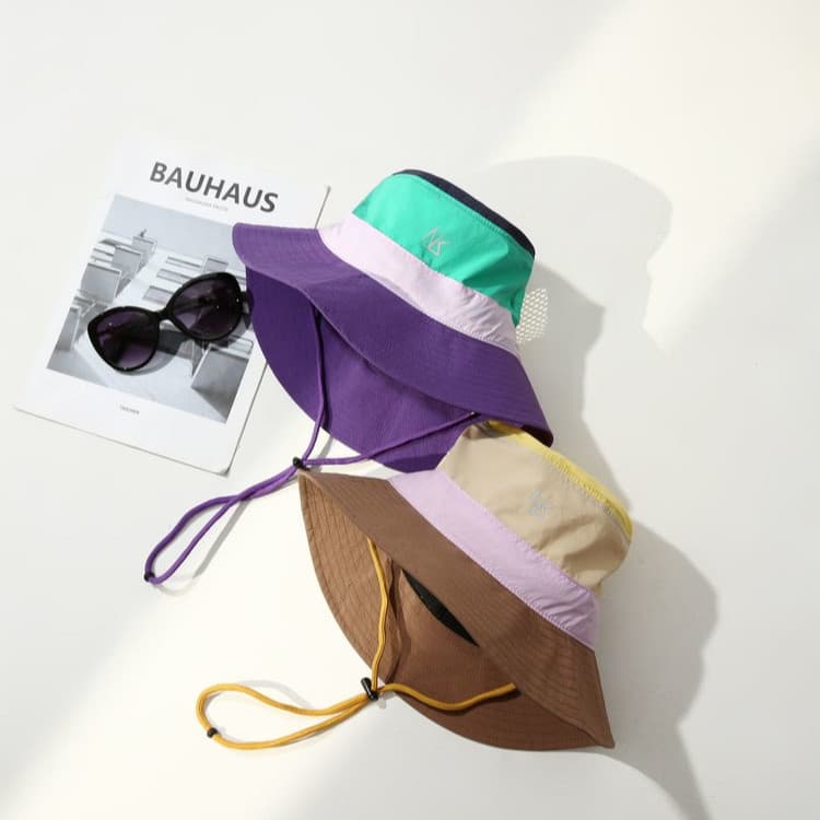 MIN SAN JIN Hokkien Estilo Japonês Estilo Montanha Design Ao Ar Livre Sensação Multicolor Colisão Balde Chapéu DY-11073C
