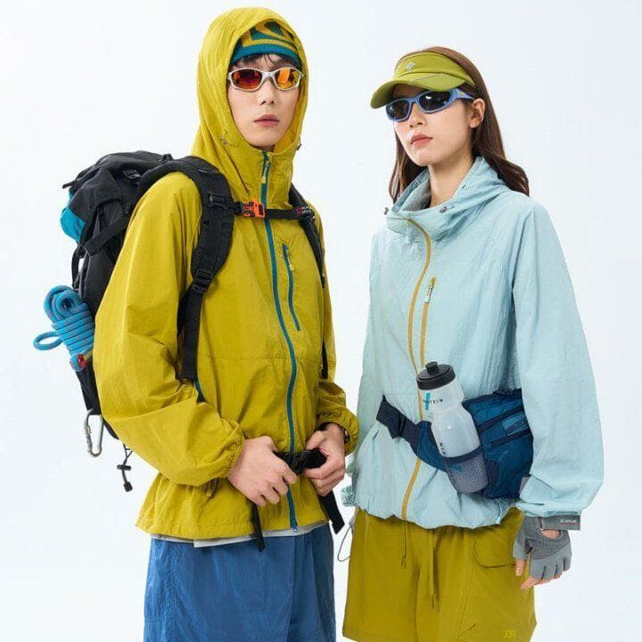 MIN SAN JIN Hokkien Sanjin Ao Ar Livre Respirável Casual Com Capuz Roupas de Pele Protetor Solar Estilo Casal HQ-2569SS
