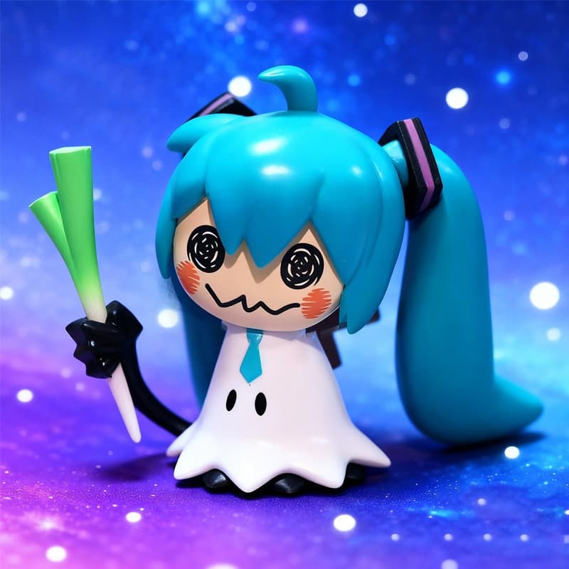 Figura de Ação Colecionável de 7cm Pokémon Anime Hatsune Miku Pikachu, Modelo Versão Chong Q, Brinquedo de PVC KAUC JLNL