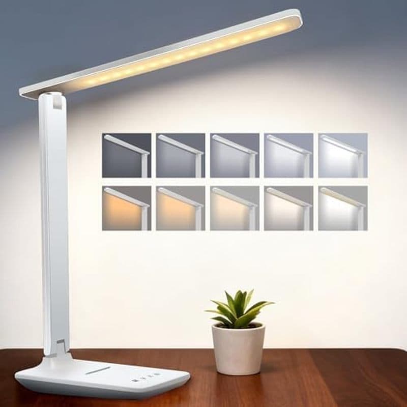 Lâmpada De Mesa Recarregável Brilhante Portátil LED , Luz Ocular Operada Por Bateria De Toque Regulável De 4000mah Com C