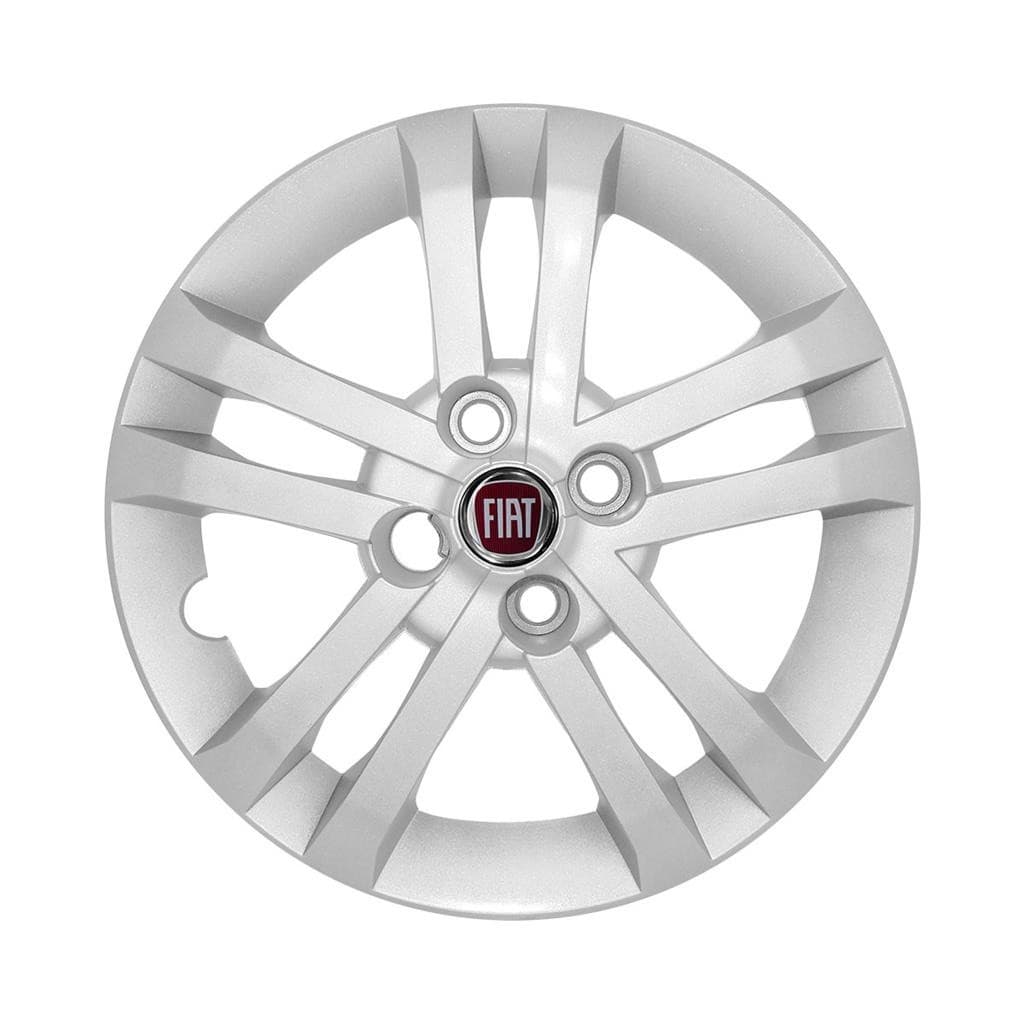 Calota Aro 14 Novo Fiat Argo 2021 2022 Prata Acompanha Emblema Fiat