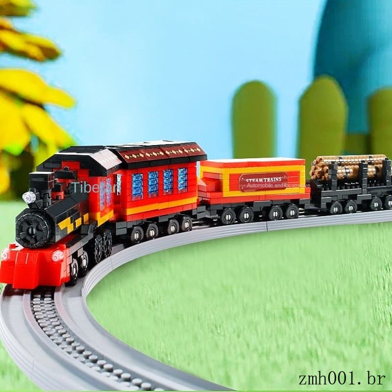 Trem Da SéRie City Modelo De Trem De Alta Velocidade PartíCulas Pequenas Blocos De ConstruçãO Brinquedos Educativos