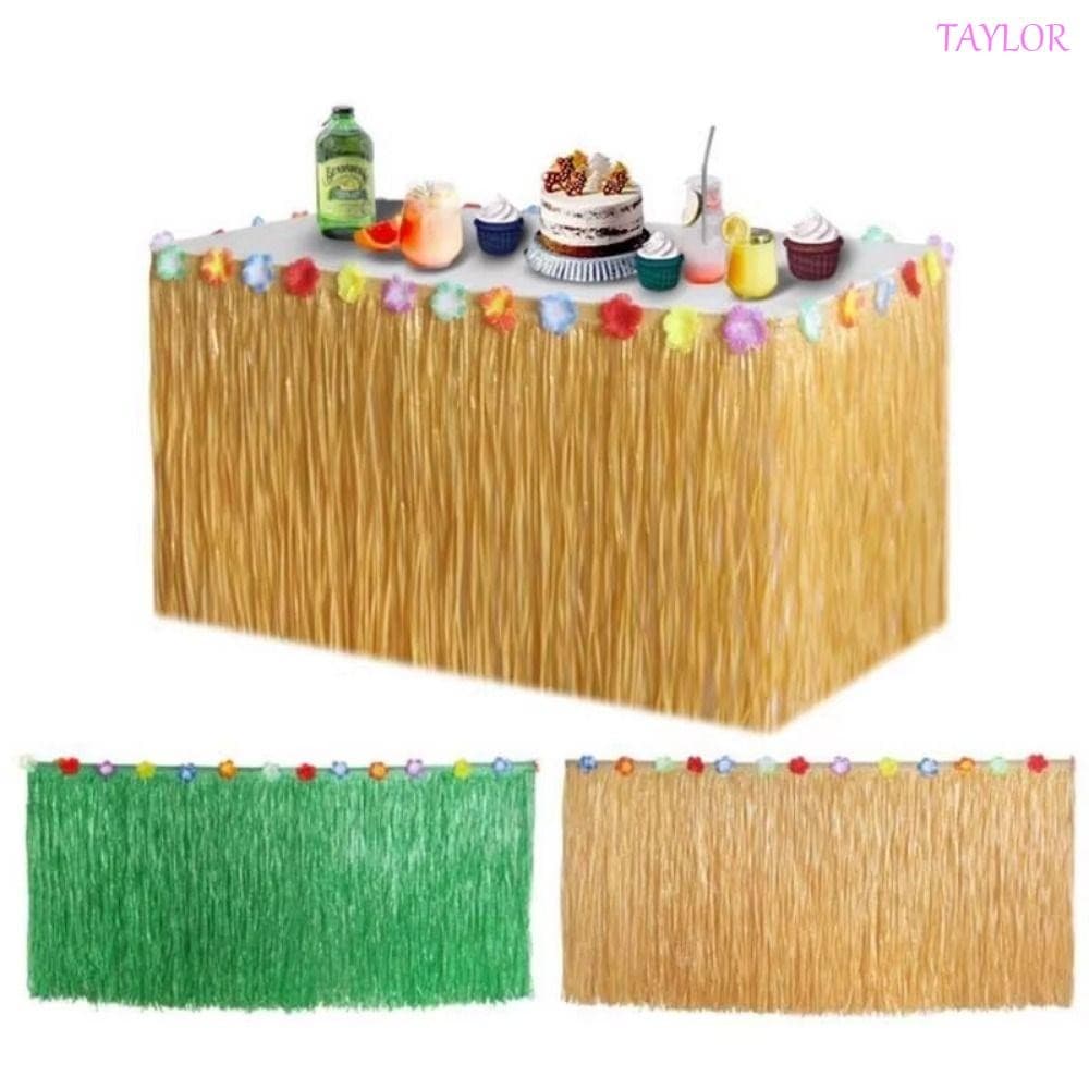 Toalha De Mesa De Grama TAYLOR , Saia Palha Leve Cor , Design De Flores