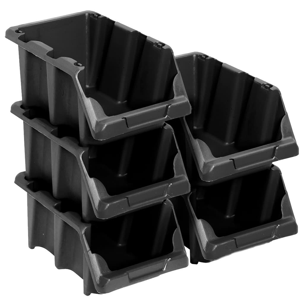 Kit 5 Caixa Bin 5 Organizadora Plástica De Parafusos Ou Gaveteiro