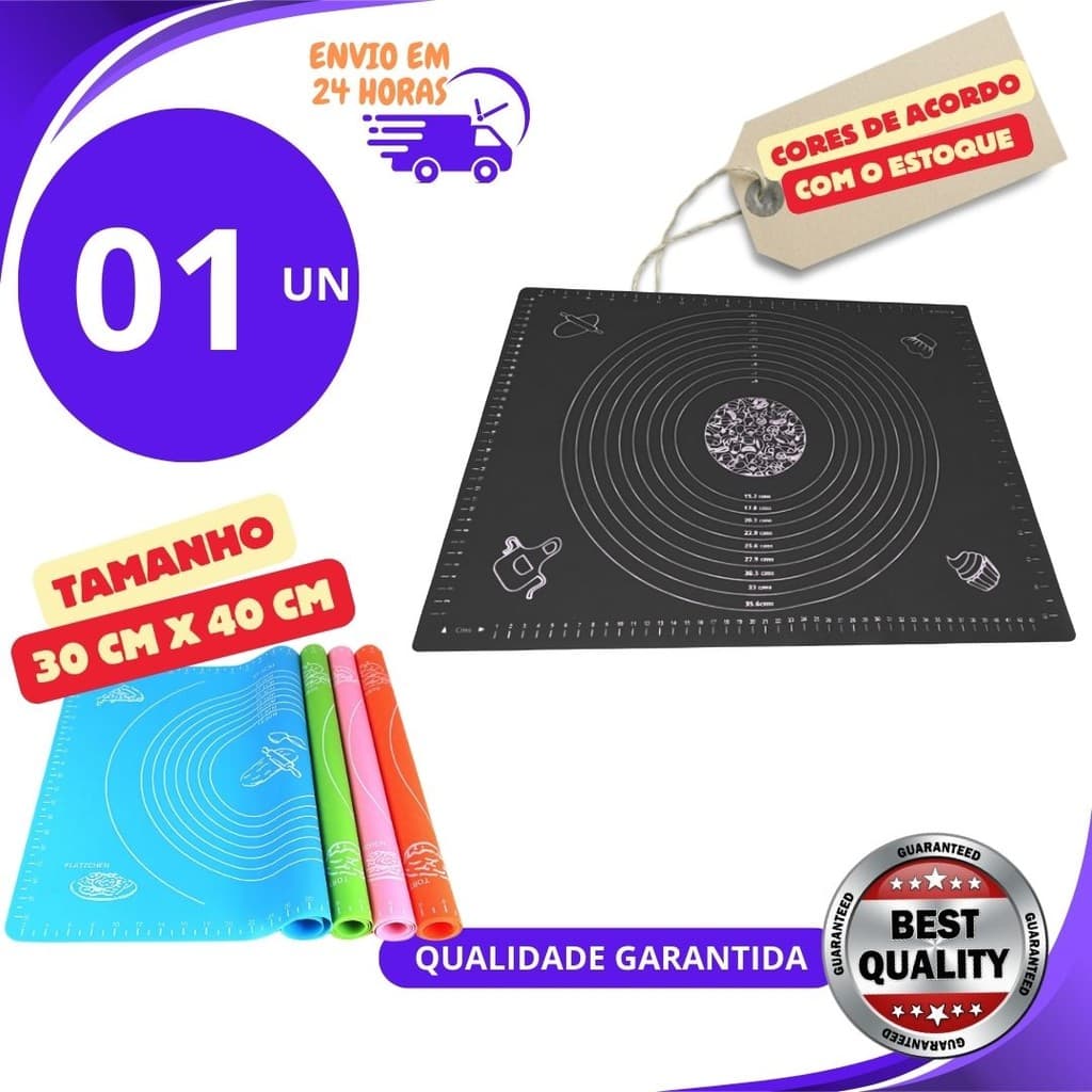 Tapete De Silicone Culinário Antiaderente 40X50CM/30X40CM