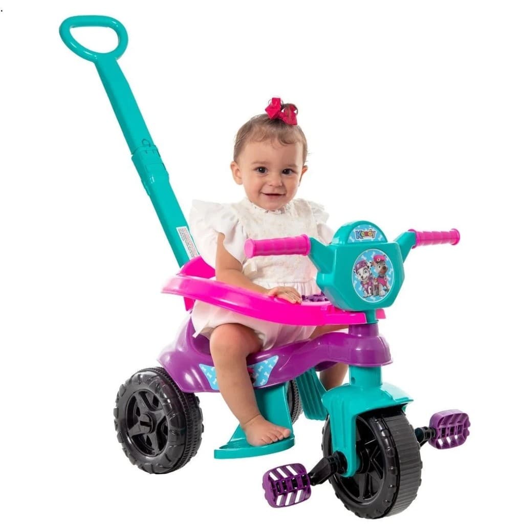Triciclo De Passeio Infantil Com Empurrador Ideal Para Seu Bebê Presente Original Com Garantia