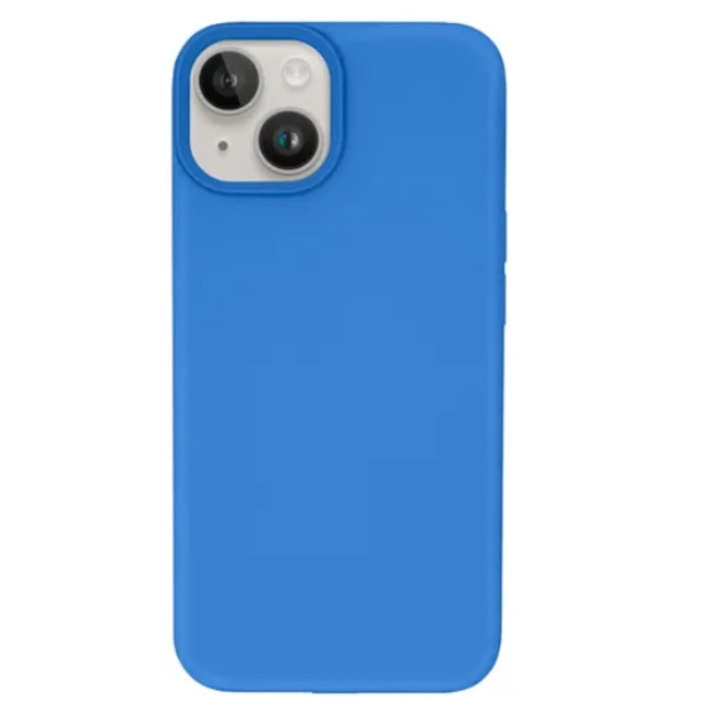 Capa Capinha Para iPhone 14 Azul Aveludado