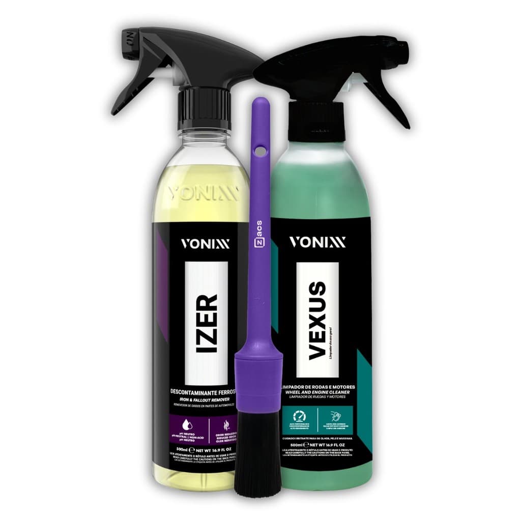 Kit Limpa Rodas Motor Descontaminante Izer Vexus Spray 500ml