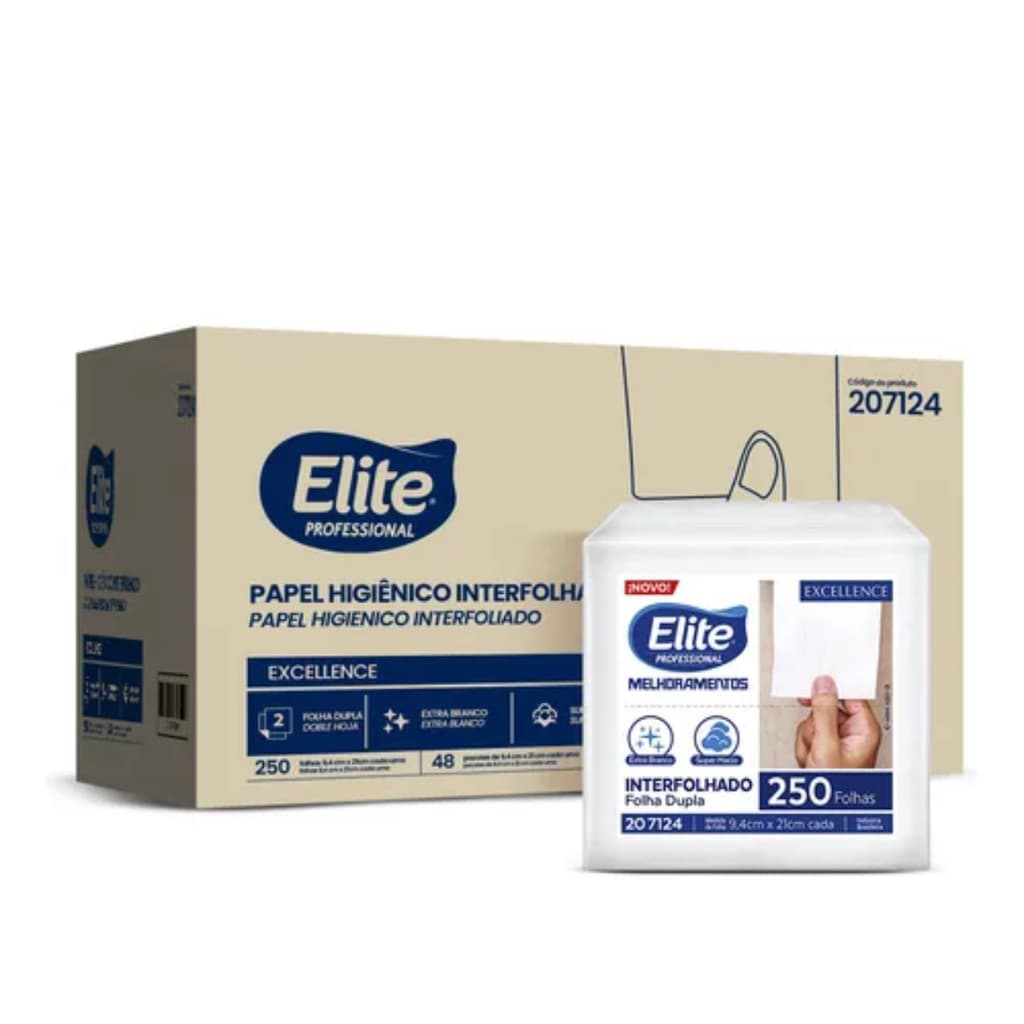 Papel Higiênico Interfolhado Elite Excellence Folha Dupla