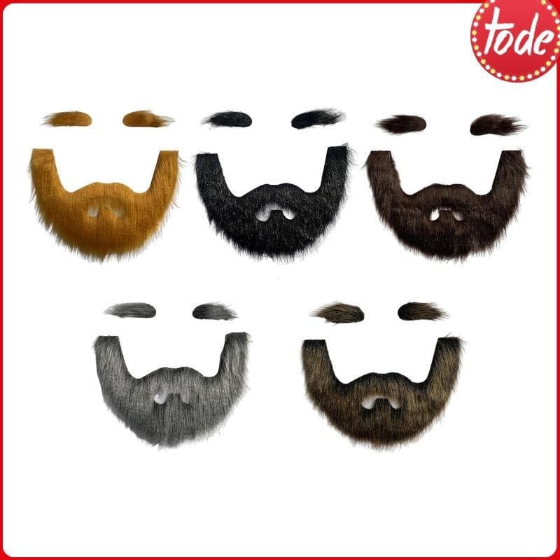 [Tode_sz] Conjunto De Sobrancelhas E Barba Falsas , Traje De Bigode Novidade , De Halloween , Maquiagem De Bricolage Fal